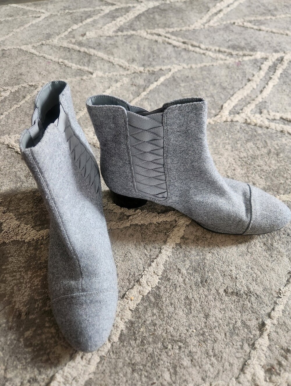 Nine West Women's Gray Wool Ankle Boots